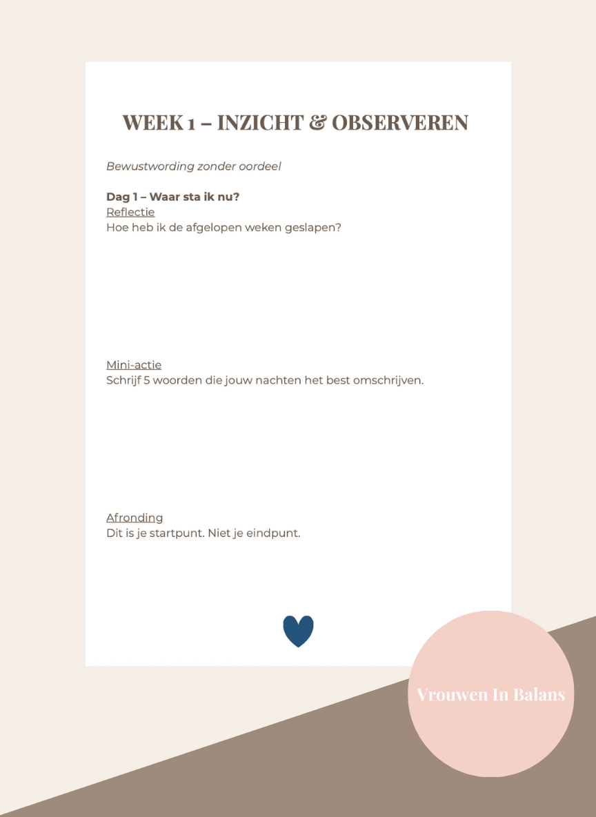 30 DAGEN NAAR MEER RUST - WERKBOEK